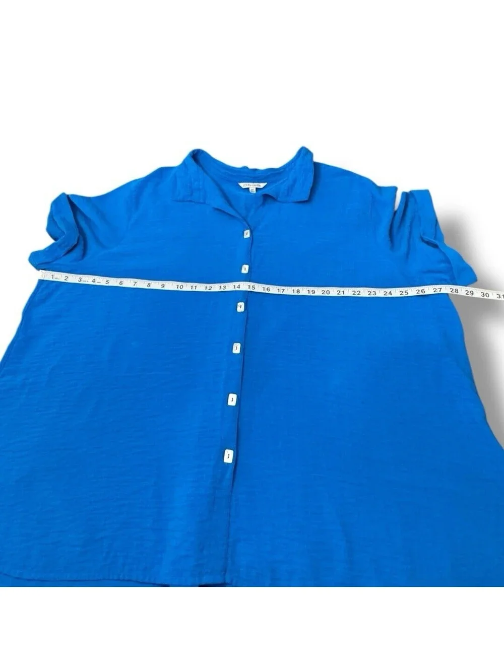 John Mark Royal Blue Blouse Button Up Career Office Professional Women’s Size 3X
